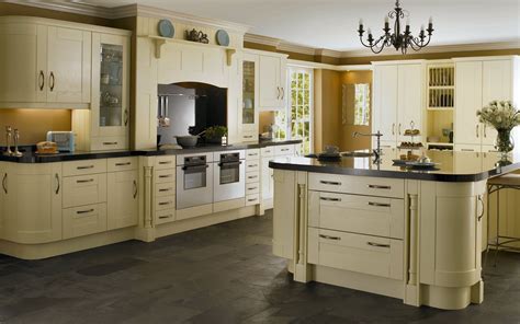 cream cabinets grey floor images - Google Search | Luxury kitchens, Unfinished kitchen cabinets ...