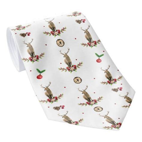 101 holiday messages and wishes to write in your holiday cards. Christmas Idyll Deer Pattern Neck Tie | Zazzle.com in 2020 ...