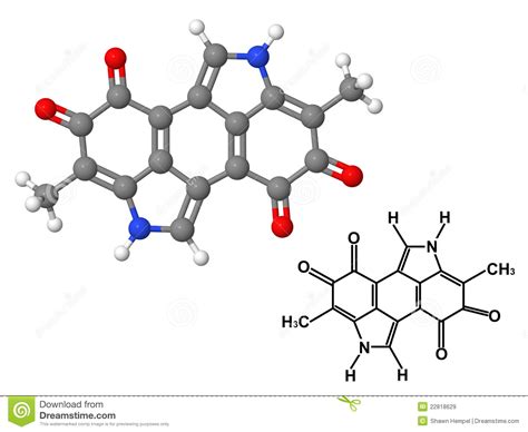 There are five basic types of melanin: Melanin Molecule With Chemical Formula Royalty Free Stock ...