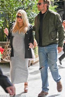Pregnant Jessica Simpson Shows Off Her VERY Large Bump Nude Pregnant