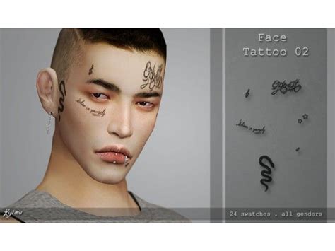 The Sims 4 Face Tattoo 02 By Quirkykyimu Симс Симс 4 Татуировка на лице