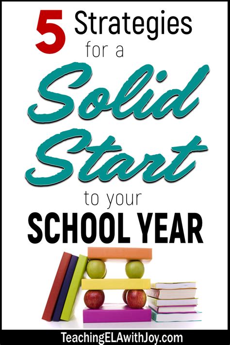 5 Strategies for A Solid Start to Your School Year | Teaching ELA with Joy