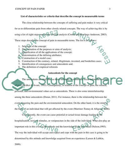 Ideas and examples of ethics theories 21. Concept analysis paper pain Essay Example | Topics and ...