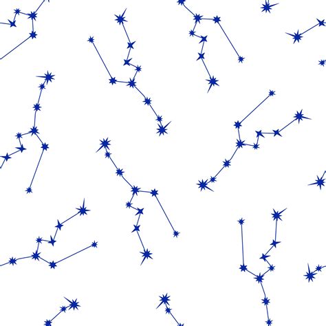 Zodiac Constellation Seamless Pattern Simple Vector Illustration