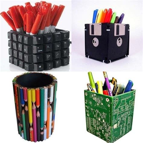 Ten Amazing Stationery Holders Made From Recycled Things Pen Holder