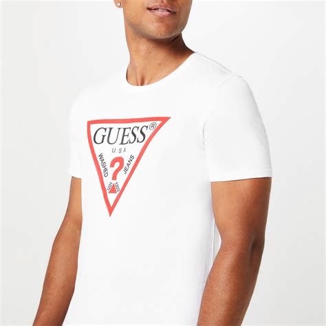 Mens Guess Logo Original T Shirt Crew Neck Short Sleeve New Ebay