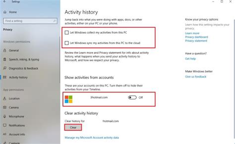 How To Disable Activity History Timeline In Windows 10 Themehill