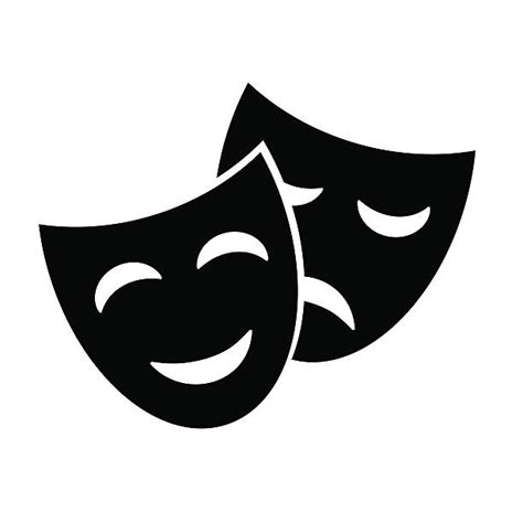 Drama Masks Logo Clipart Best Art Drama Masks Theatre Opera Mask Gambaran