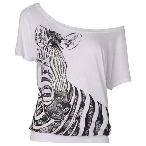 Zebra Liked On Polyvore Zebra Shirt Zebra Stripe Shirt Casual Tops