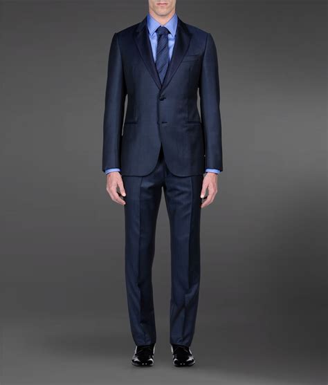 See more ideas about mens suits, suits, mens suit colors. Armani Two Button Suit in Blue for Men | Lyst