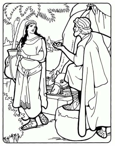 Woman At The Well Coloring Pages Coloring Home