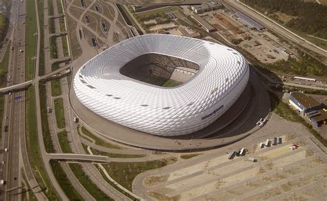 The allianz arena is a football stadium in munchen, germany. 11 famous football stadiums, #9 is particularly interesting