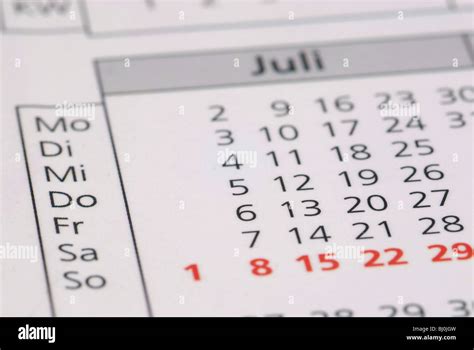 Month Calendars Hi Res Stock Photography And Images Alamy