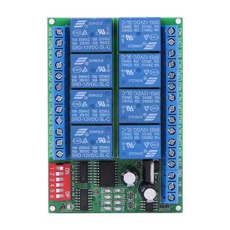 Dc 12v Relay 8 Channel Relay Module Rs485 Relay Command Programmable