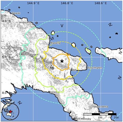 Massive M76 Earthquake Hits Papua New Guinea Hazardous Tsunami Waves