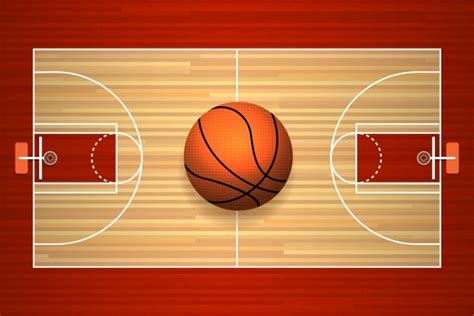 What is the official basketball court size? Basketball court floor top view | Custom-Designed Graphics ...