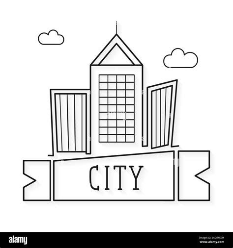 Illustration Of Building And City City Scene Illustration On White