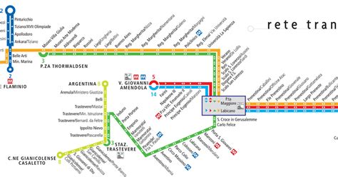 Mapa Y Plano De Tranvia De Roma Estaciones Y Lineas