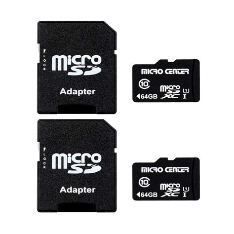 Micro Center 64GB Class 10 microSDXC Card (2 Pack) – International