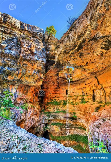 Baatara Gorge Sinkhole In Tannourine Lebanon Stock Image Image Of