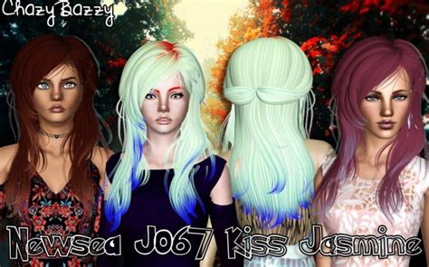 Newsea`s J067 Kiss Jasmine Hairstyle Retextured By Chazy Bazzy Sims 3