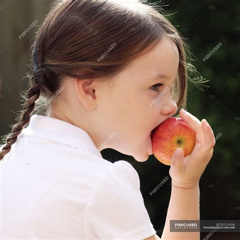 Eating Apple Stock Photo Female Doctor Eating Apple Stock Image F003