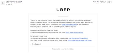 Uber Partner Email Support Address Uber Drivers Forum