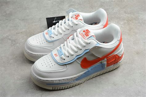 Completing the look is white across the midsole and rubber outsole. Nike Air Force 1 SHADOW SE CQ9503 100 Beige / Orange ...