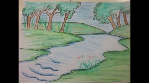 How To Draw A River With Pencil This Free Beginners Drawing Lesson