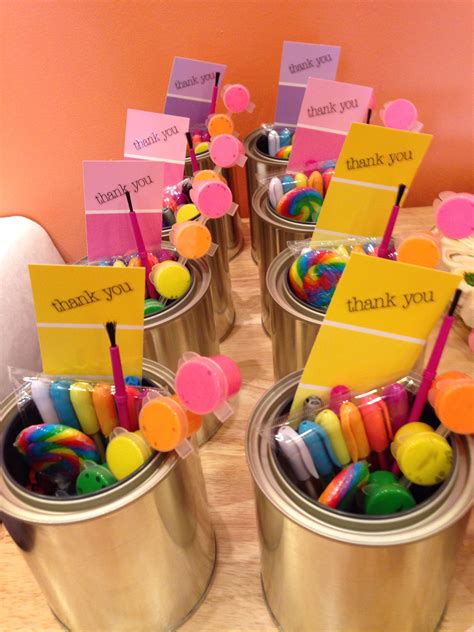 Art Party Favors Fun Colorful Art Supplies In A Paint Tin For Each