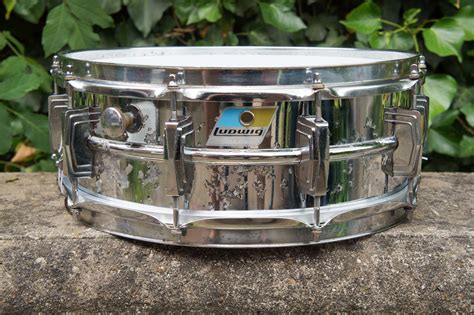 Vintage 1970s Ludwig Lm400 Supraphonic 14x5 Snare Drum More Drums
