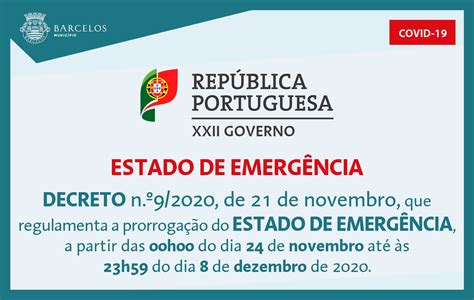 ¿estás buscando las últimas noticias sobre estado de emergencia? Decreto n.º9/2020, de 21 de novembro, que regulamenta a ...