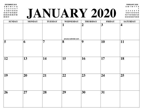 Get January To December 2020 Calendar On One Page Calendar Printables