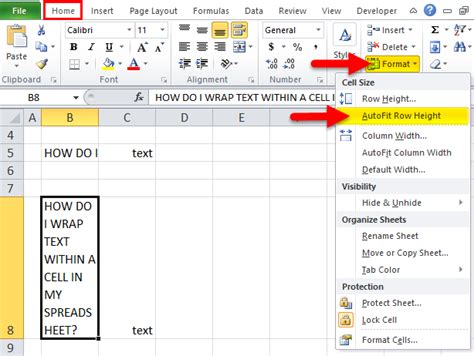 Wrap Text In Excel Using Wrap Text And Format Cells Option