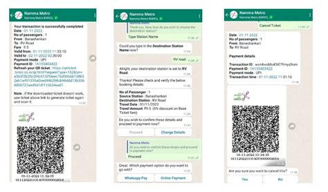 namma metro qr tickets using whatsapp chatbot mobile app