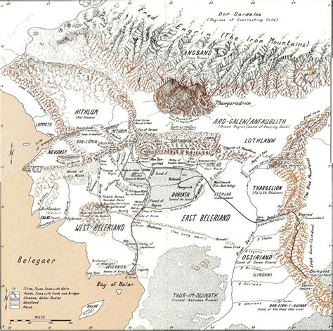 1st Age Middle Earth Map Brande Susannah
