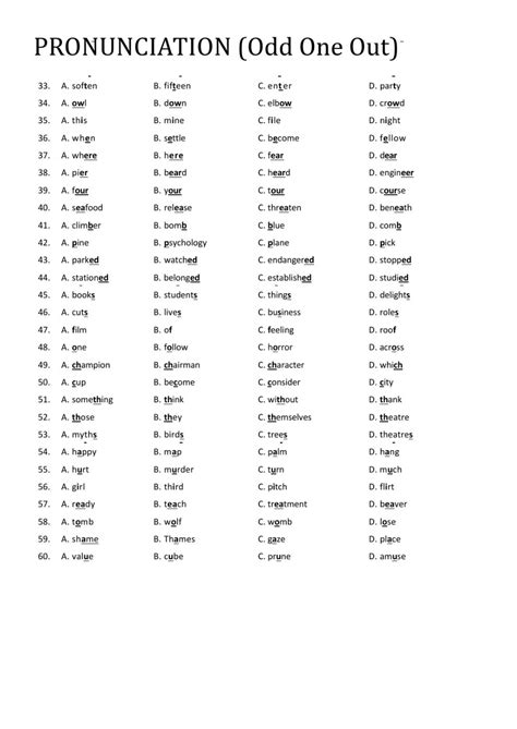 We did not find results for: Pronunciation - Phonetics (6) worksheet