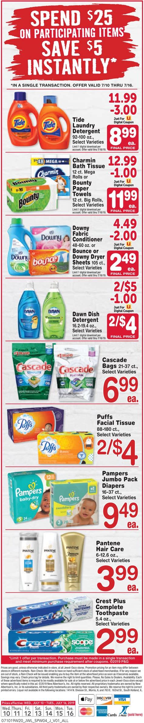 Front end service clerk, cashier, general product clerk, night crew clerk, floral clerk. Jewel Osco Current weekly ad 07/10 - 07/16/2019 [9 ...