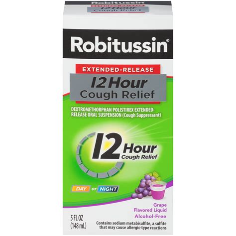 Robitussin Extended-Release 12 Hour Cough Relief Grape Flavored Liquid