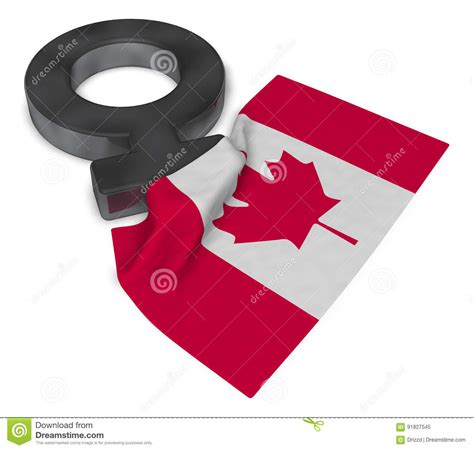 female symbol and flag of canada stock illustration illustration of relationship country