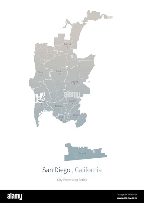 Mapa De San Diego Mapa Vectorial De La Ciudad Más Importante De Los