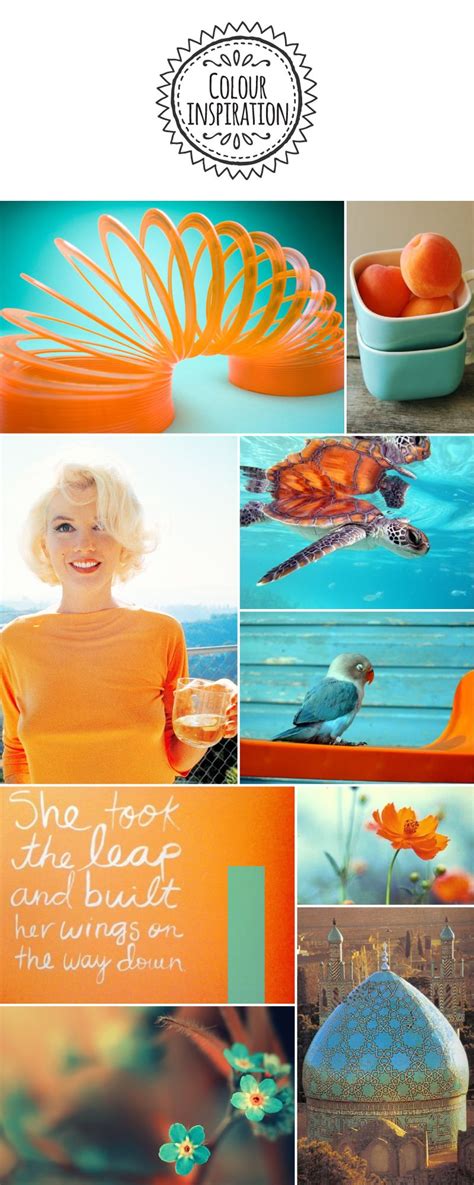Colour Inspiration Turquoise And Orange In 2023 Orange And
