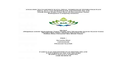 Ada banyak judul skripsi yang dapat anda pilih ataupun dapat anda gunakan sebagai referensi dalam mengerjakan skripsi. Judul Skripsi Ekonomi Syariah Tentang Bumdes - Ide Judul ...