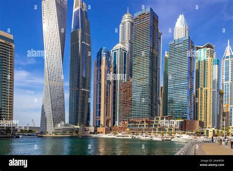 Dubai Uae December 2 2018 High Rise Houses Of Modern Futuristic