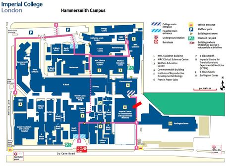 Imperial College London Map Map Of Imperial College London England