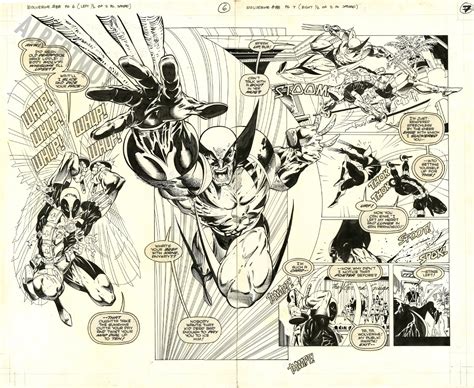 Albert Moy Original Comic Art Wolverine By Adam Kubert