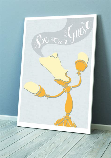 Beauty And The Beasts Lumiere Be Our Guest Print Etsy Uk