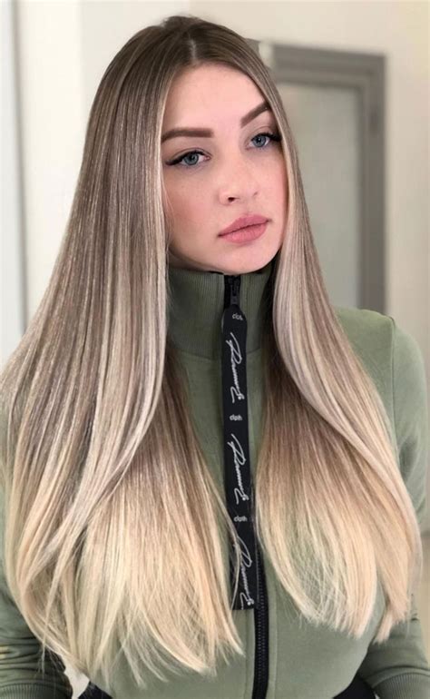 Cute Summer Hair Color Ideas 2021 : Summery Ombre Blonde Long Hair