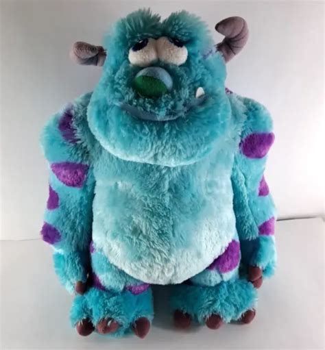 Disney Pixar Sully Plush Monsters Inc 17 Large Blue Purple Horns