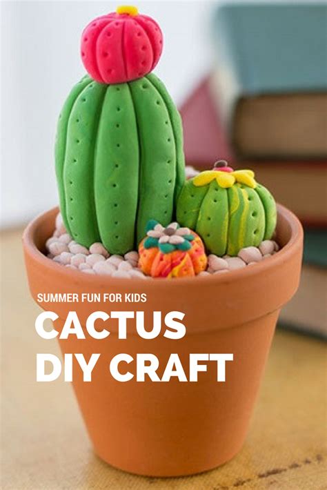 Mommy Blog Expert Cactus Diy Clay Summer Kids Craft
